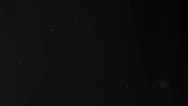 Plain black background with Abstract slow motion digital technology glowing dots seamless looping slow motion background. Copy space animation on clean black background.