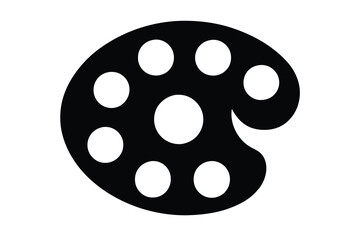 painter palette icon vector