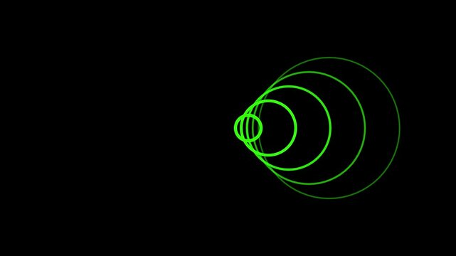  Abstract background. Digital radio waves  circle diffusion animation. Animation Loopable