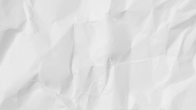 Abstract Background Video, White Crumpled Paper Texture Background Swirl 4k Resolution Stop Motion Video