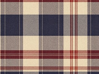 Checked Fabric Pattern Background - Classic Plaid Textile Design for Fashion, Upholstery, and Decorative Use