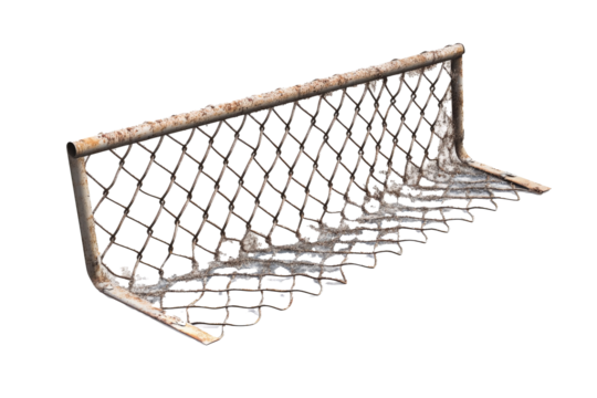 a metal fence with a white background Cutout and isolated and transparent background image