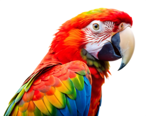  colorful parrot Isolated On White Background.PNG