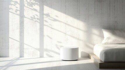 Modern Bedroom with Soft Light and Nightstand Decor