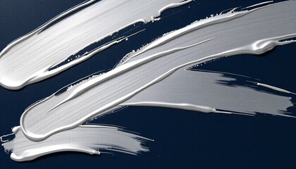 Abstract Acrylic Brushstrokes Background, Silver Strokes on Navy, Matte Silver Accents, Realistic Outdoor Lighting, Full Frame Composition, High Detail Illustration