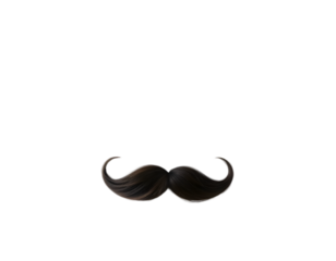 Moustache isolated on transparent background