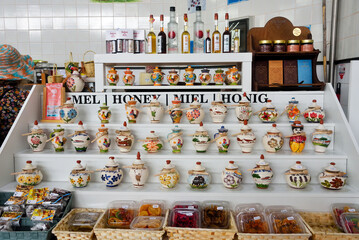Olhão market, where every morning except Sunday you can find very fresh fish, meat of all kinds, fruit and vegetables, dairy products Olhao Portugal