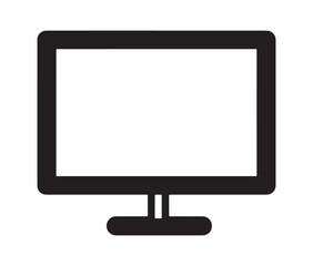 Fototapeta premium lcd monitor isolated on white, Modern monitor icon – minimalist screen design.