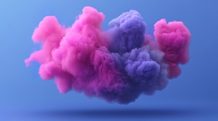 Fototapeta premium Colorful Cloud Pink and Blue Smoke Formation Art