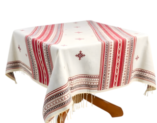 Table with a tablecloth