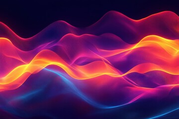 Obraz premium 鮮やかな色彩の波が交差する抽象的な背景