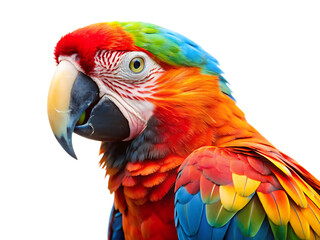  colorful parrot Isolated On White Background.PNG
