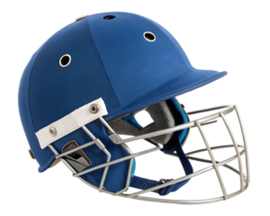 cricket helmet, blue cricket helmet with metal grill