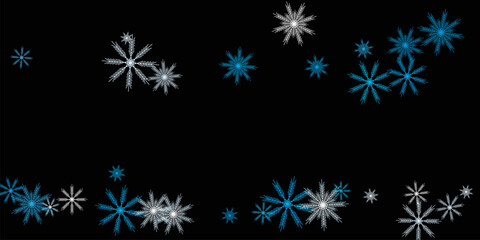 snowflakes on black