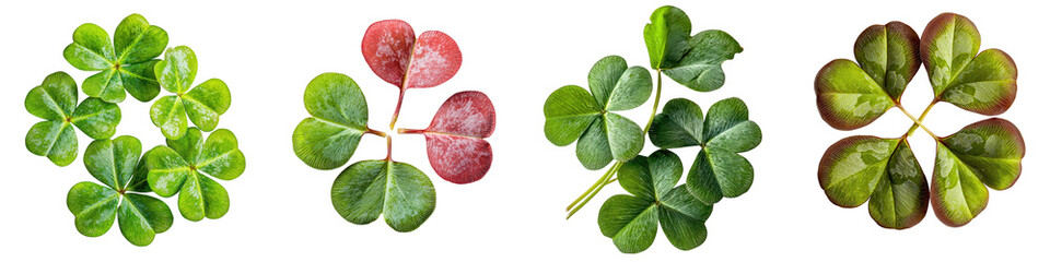 Discover luck four leaf clover nature isolated image transparent background close-up symbol of good fortune