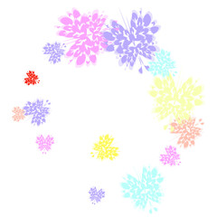 snowflakes on a white background