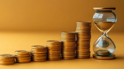 Hourglass with Coins 