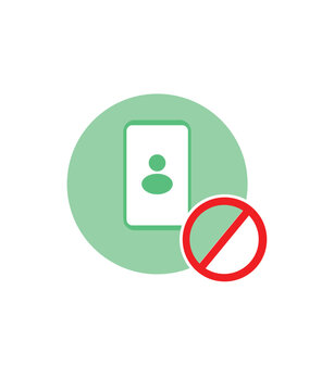 User profile banned icon, illustration, vector, icon