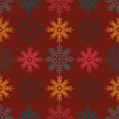 seamless pattern with snowflakes