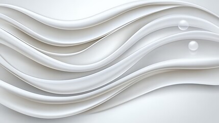 Obraz premium Abstract White Waves Texture With Soft Curves And Subtle Glossy Highlights
