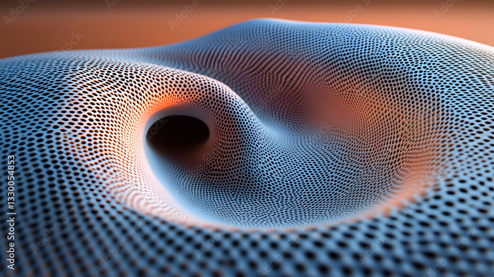 Poster blue and white abstract object displayed on a clean surface emphasizing scalar multiplication and en