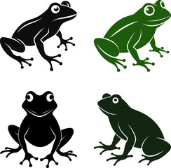 Leaping Amphibians: Frog Illustrations in Diverse Poses