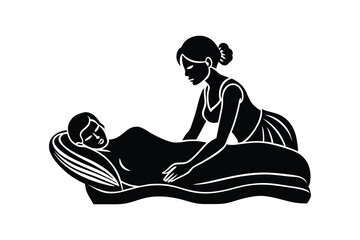 Relaxing Spa Woman Massage Illustration Design