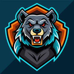 Bear Mascot Logo: Animal, Mammal, Gaming, Esports, Emblem Design