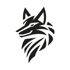 Fototapeta premium mascot Fox Logo Template, Head fox howling vector design, fox icon, modern fox