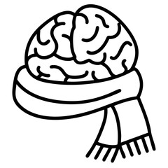 autism empathy hand drawn black and white outline