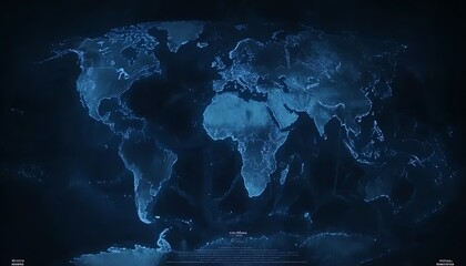 World map global network, data visualization, digital interface