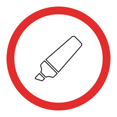 No Markers Prohibition Icon