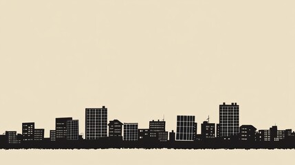 Obraz premium City skyline with solar panels on beige background AR 169 V 61