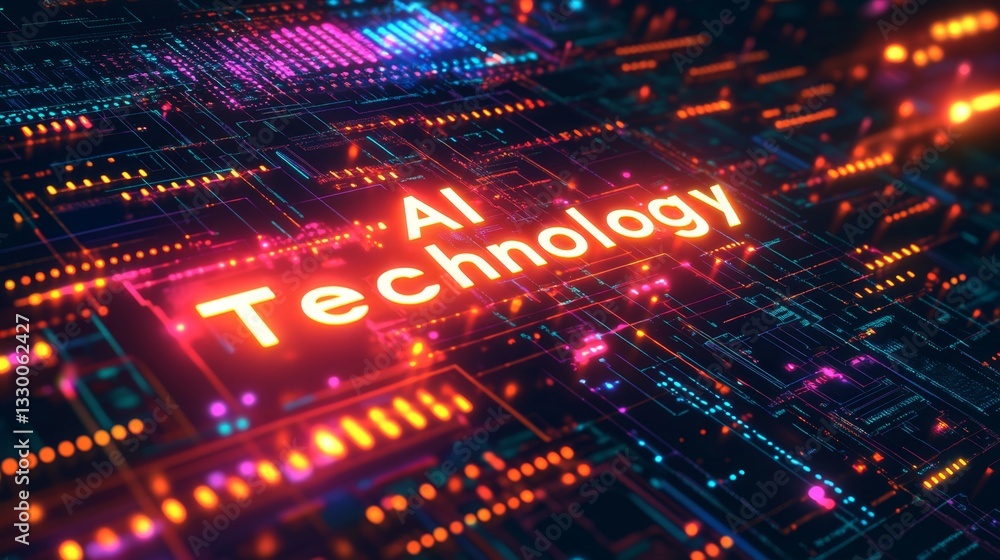 Poster exploring glowing ai tech digital realm background design virtual environment futuristic viewpoint