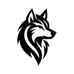 Obraz premium mascot Fox Logo Template, Head fox howling vector design, fox icon, modern fox