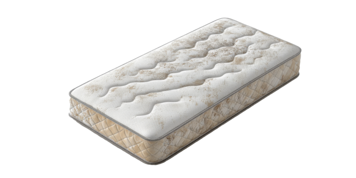 a mattress with a white background Cutout and isolated and transparent background image