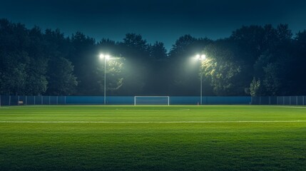 Obraz premium Maintaining football fields sports complex gigapixel image outdoor setting aerial view football field management