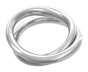Fototapeta premium PNG A torus silver platinum jewelry.