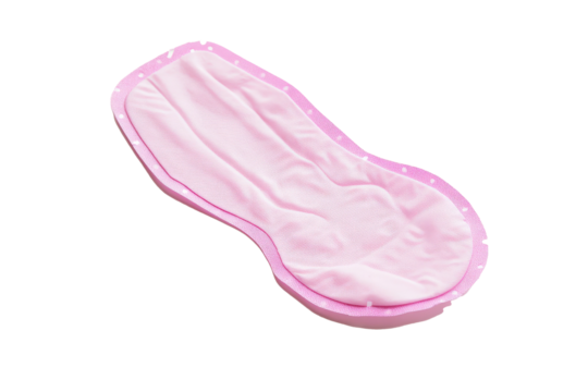 a pink eye mask with white dots on it Cutout and isolated and transparent background image