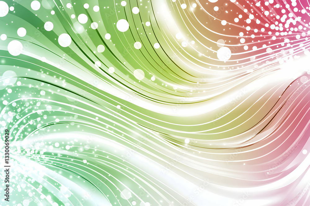 Fototapete abstract colorful wave background with lines and bokeh elements
