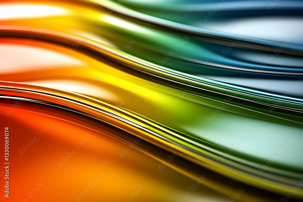 Poster abstract colorful flowing lines with light reflections for creative backgrounds