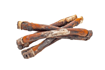 a bunch of dog bones on a white background Cutout and isolated and transparent background image