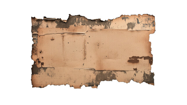 a piece of paper with a torn piece of paper Cutout and isolated and transparent background image
