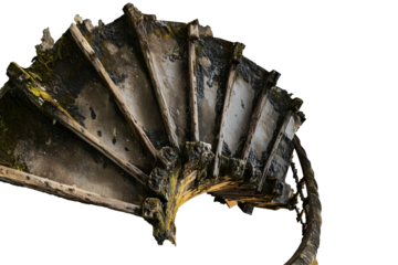 a broken fire hydra is shown against a white background Cutout and isolated and transparent background image