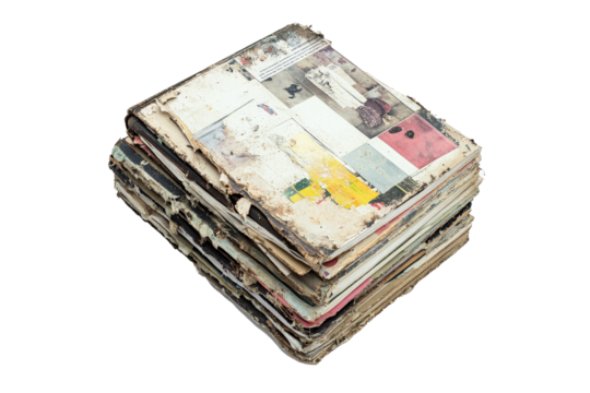 a stack of books with a white background Cutout and isolated and transparent background image