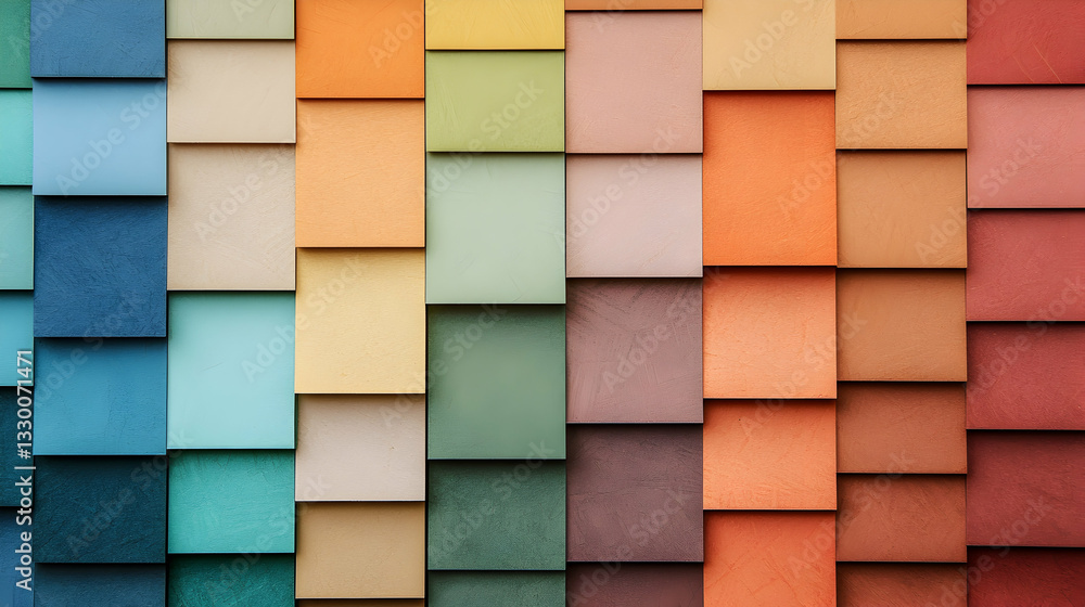 Poster colorful squares wall gradient texture background with harmonious color transition