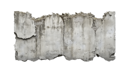 a piece of concrete with a white background Cutout and isolated and transparent background image