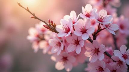 Obraz premium Cherry blossom in spring. Blue sky