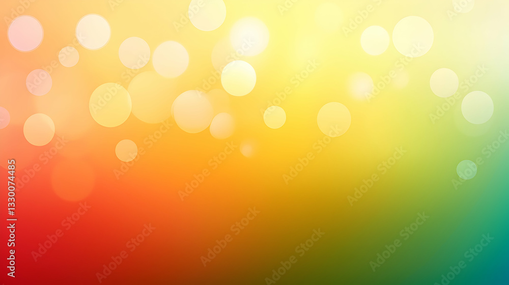 Aufkleber abstract bokeh circles overlay on vibrant gradient background texture