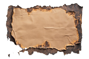 a piece of paper with a brown background Cutout and isolated and transparent background image
